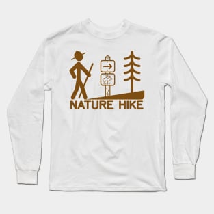 Nature Hike Icons logo Long Sleeve T-Shirt